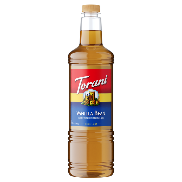Torani Vanilla Bean Flavoring Syrup 1L Plastic Bottle