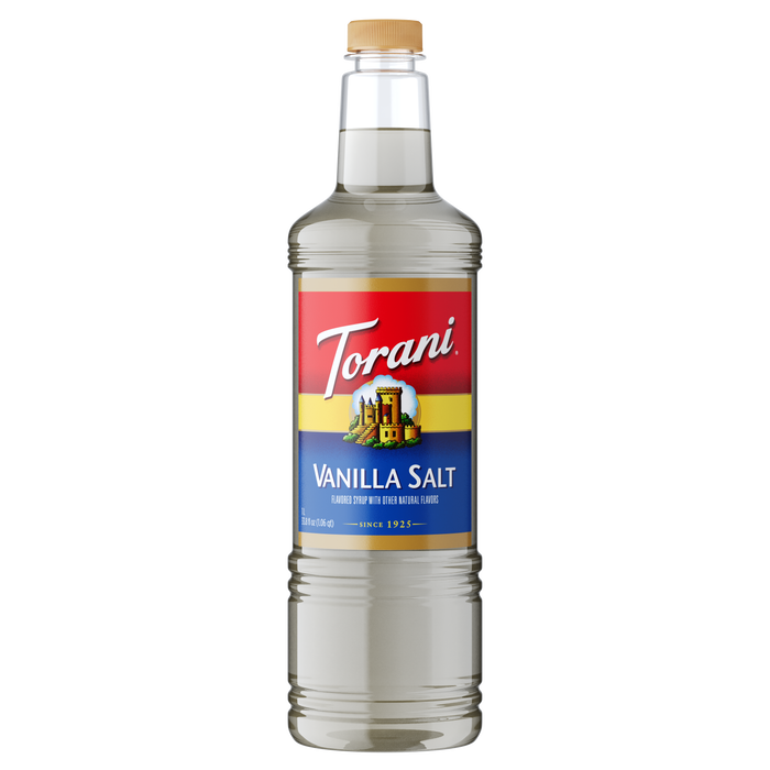 Torani Vanilla Salt Flavoring Syrup 1L Plastic Bottle