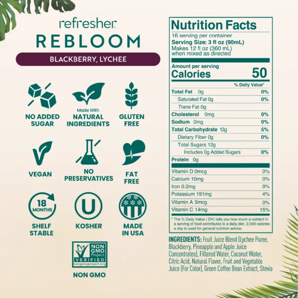 Smartfruit Rebloom / Blackberry Lychee 48oz Bottle