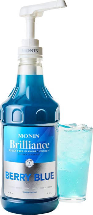 Monin Sugar Free Berry Blue Energy  64oz Bottle