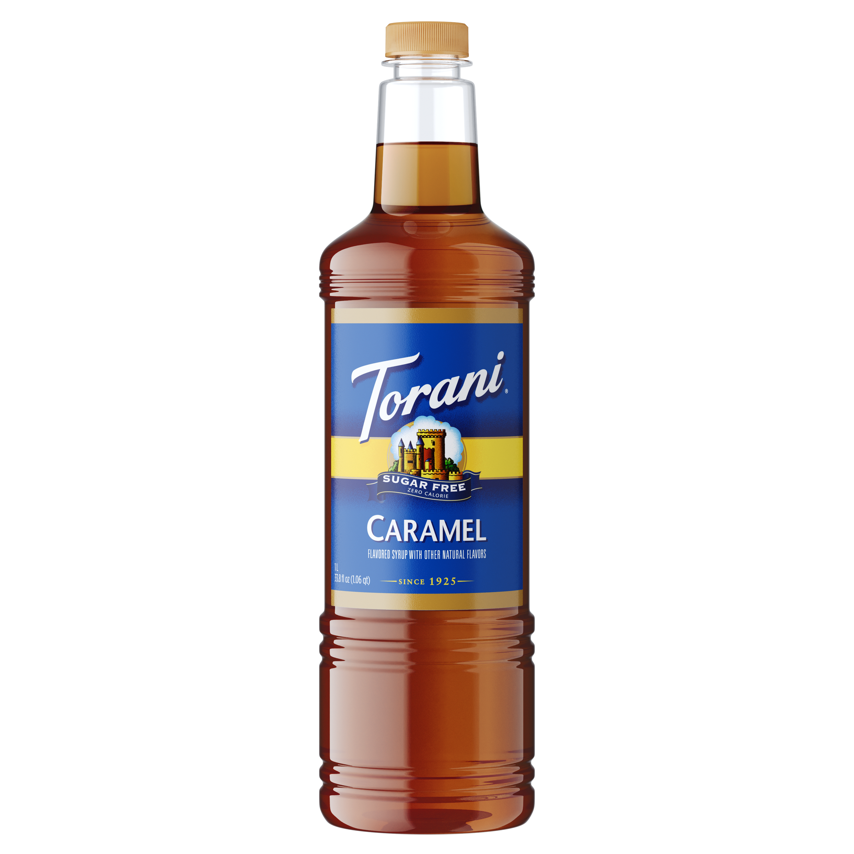 Torani Sugar Free Caramel Flavoring Syrup 6 - 1L Plastic Bottles (CASE ...