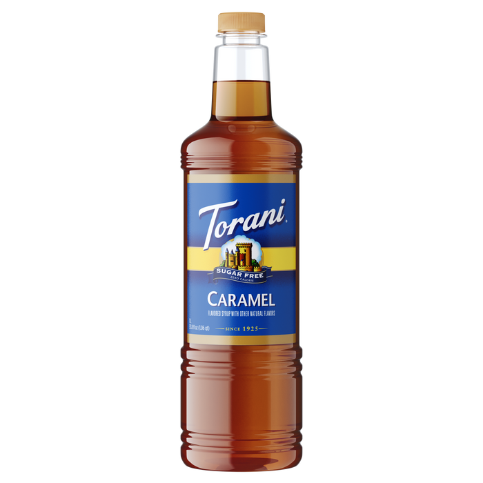 Torani Sugar Free Caramel Flavoring Syrup 1L Plastic Bottle syrup