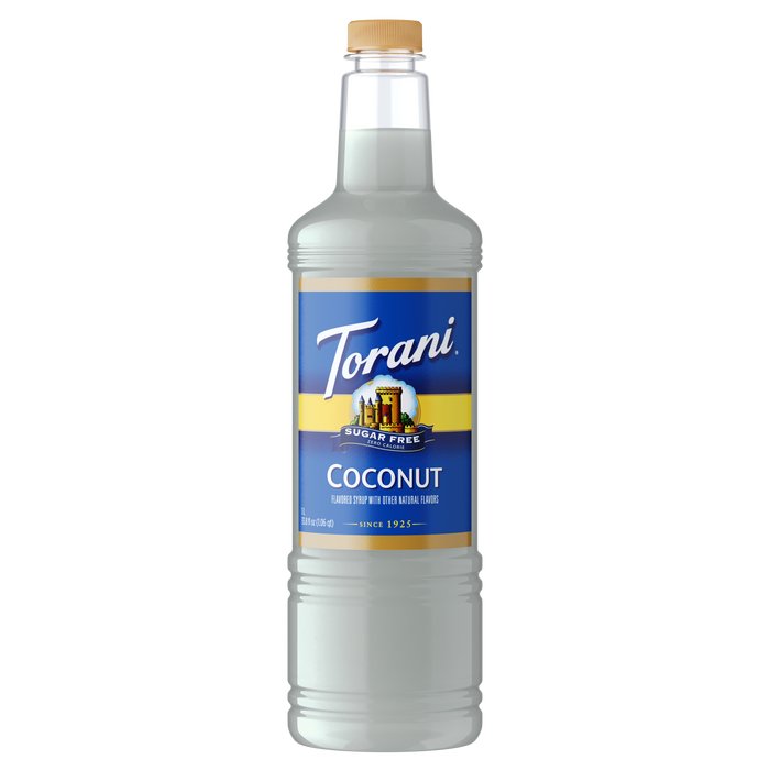 Torani Sugar Free Coconut Flavoring Syrup 1L Plastic Bottle