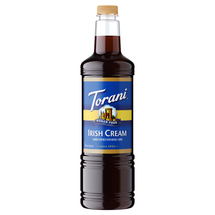 Torani Sugar Free Irish Cream Flavoring Syrup 1L Plastic Bottle