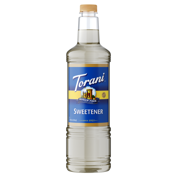 Torani Sugar Free Sweetener Flavoring Syrup 1L Plastic Bottle