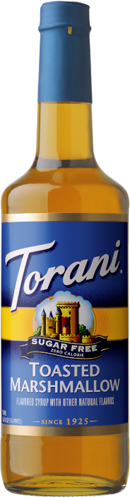 Torani Sugar Free Toasted Marshmallow Flavoring Syrup 12 - 750mL Glass Bottles (CASE)