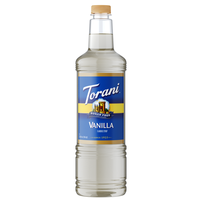 Torani Sugar Free Vanilla Flavoring Syrup 1L Plastic Bottle