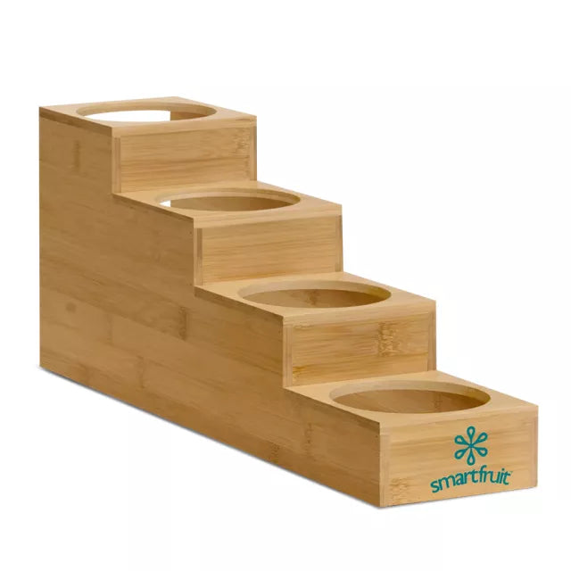 Smartfruit 4 Tier Wood Bottle Rack