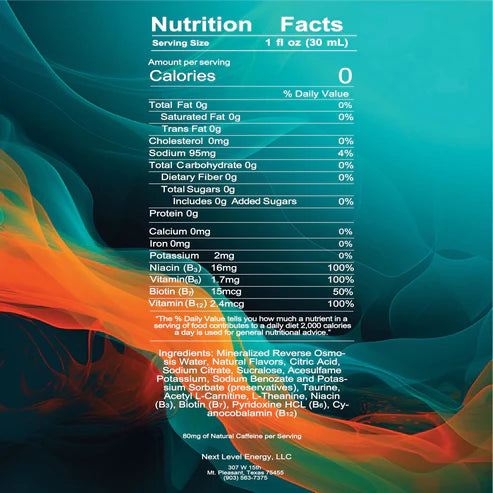 Next Level Energy Sugar Free Base Concentrates 64oz Bottle Next Level Energy Sugar Free Base Concentrates 64oz Bottle