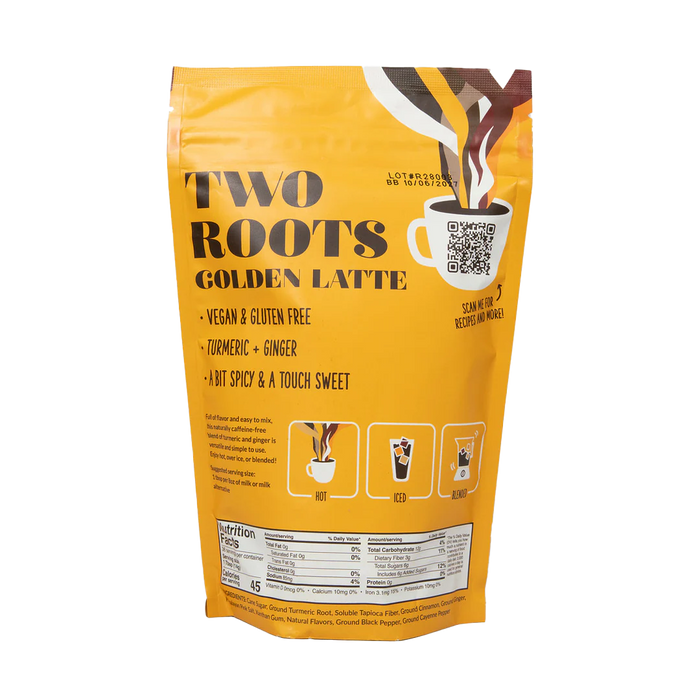 Two Leaves Two Roots Turmeric Ginger Tea Latte Blend 500g Bag
