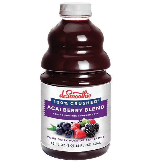 Dr. Smoothie Acai Berry Blend 100% Crushed Fruit Smoothie Concentrate 46oz Bottle