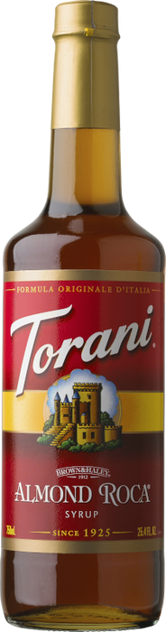 Torani Almond Roca Flavoring Syrup 750mL Glass Bottle
