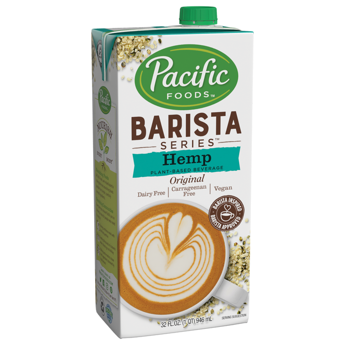 Pacific Foods Barista Series Hemp Milk Alternatives 32oz Cartons