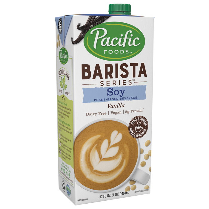 Pacific Foods Barista Series Vanilla Soy Milk Alternatives 32oz Cartons
