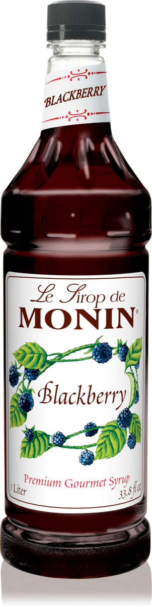 Monin Blackberry Flavoring Syrup 1L Plastic Bottle