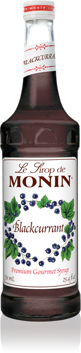 Monin Blackcurrant Flavoring Syrup 750mL Glass Bottle