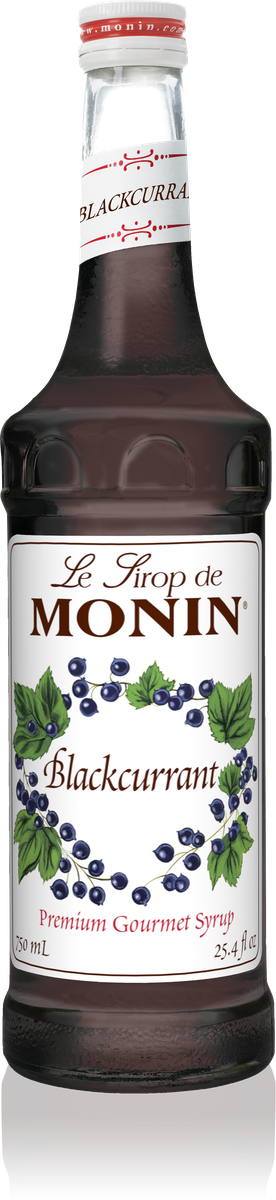 Monin Blackcurrant Flavoring Syrup 750mL Glass Bottle