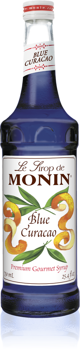 Monin Blue Curacao Syrup 750mL Glass Bottle - Dilworth Coffee