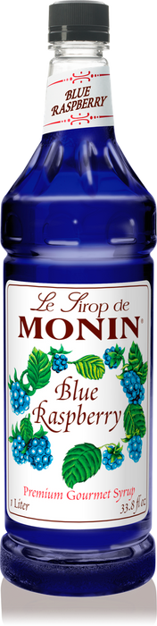 Monin Blue Raspberry Flavoring Syrup 1L Plastic Bottle