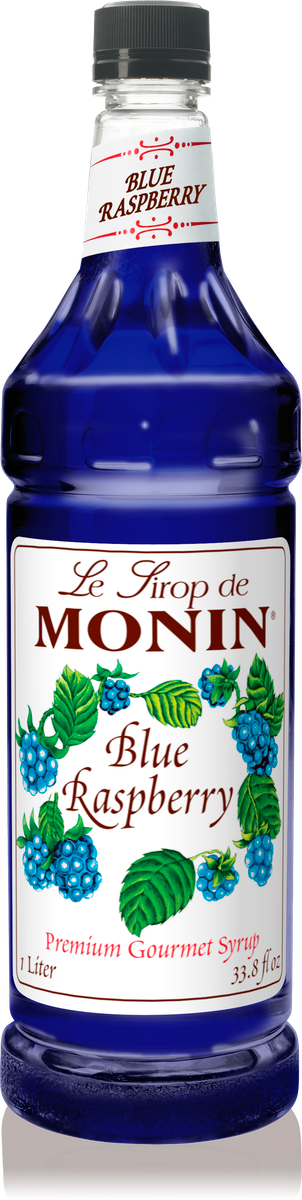 Monin Blue Raspberry Flavoring Syrup 1L Plastic Bottle