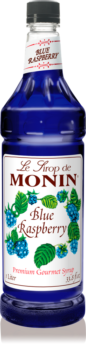 Monin Blue Raspberry Syrup 1L Plastic Bottle - Dilworth Coffee