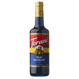 Torani Blue Raspberry Flavoring Syrup 750mL Glass Bottle