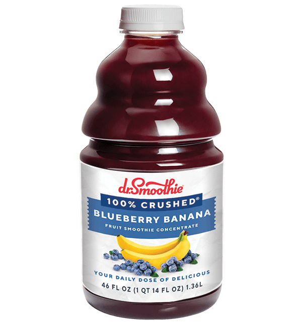 Dr. Smoothie Blueberry Banana 100% Crushed Fruit Smoothie Concentrate 46oz Bottle