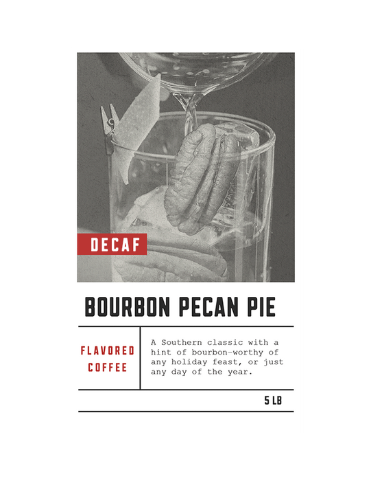 Dilworth Coffee Bourbon Pecan Pie Decaf Flavored Coffee 5lb Bulk Bag