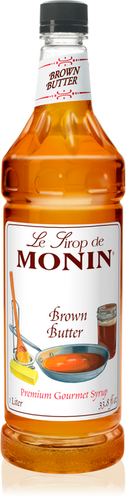 Monin Brown Butter Flavoring Syrup 1L Plastic Bottle