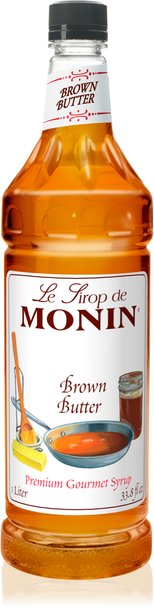 Monin Brown Butter Flavoring Syrup 1L Plastic Bottle