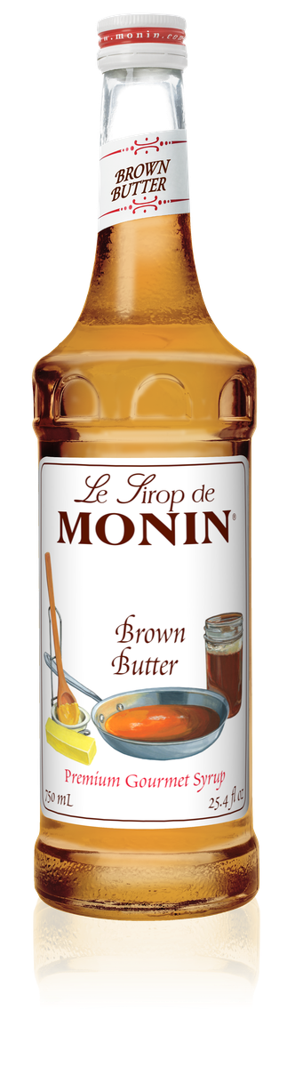 Monin Brown Butter Flavoring Syrup 750mL Glass Bottle