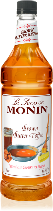 Monin Brown Butter Toffee Flavoring Syrup 1L Plastic Bottle