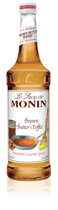 Monin Brown Butter Toffee Flavoring Syrup 750mL Glass Bottle