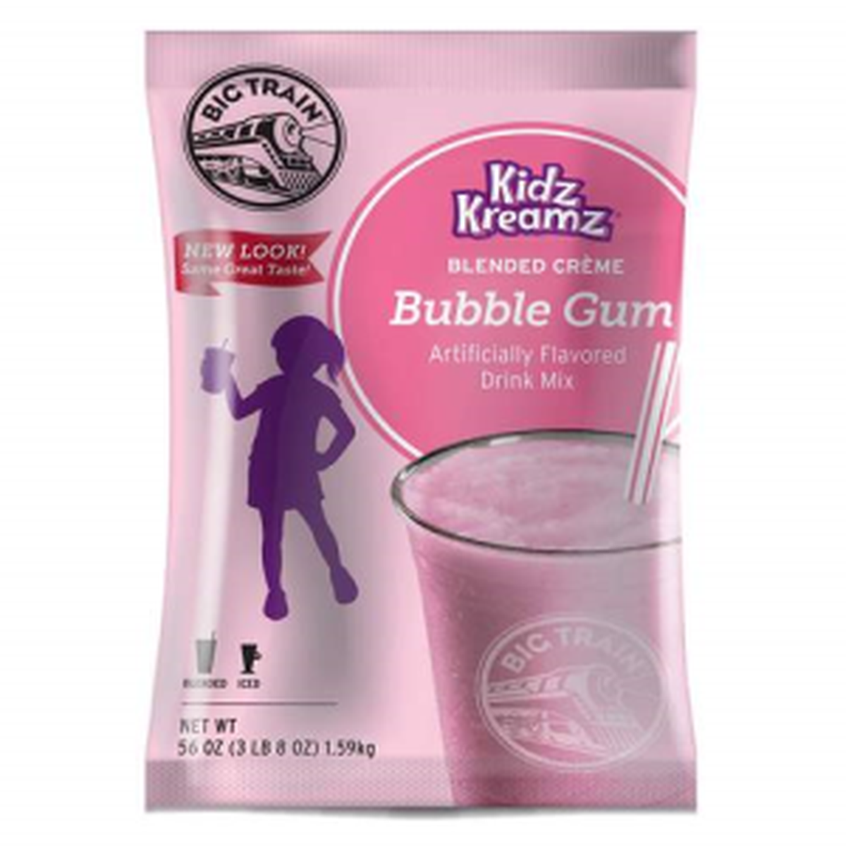 Big Train Bubble Gum Blended Iced Coffee Mix 3.5lb Bag