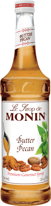 Monin Butter Pecan Flavoring Syrup 750mL Glass Bottle