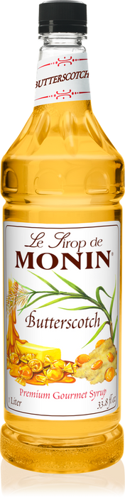 Monin Butterscotch Flavoring Syrup 1L Plastic Bottle