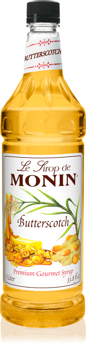 Monin Butterscotch Flavoring Syrup 1L Plastic Bottle