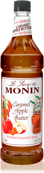 Monin Caramel Apple Butter Flavoring Syrup 1L Plastic Bottle