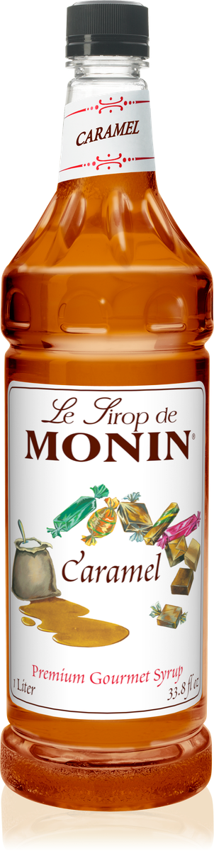 Monin Caramel Flavoring Syrup 1L Plastic Bottle