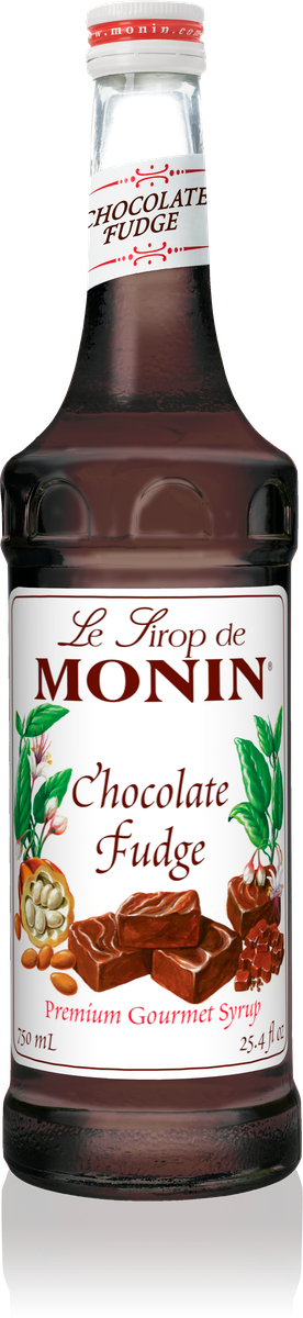Monin Chocolate Fudge Flavoring Syrup 750mL Glass Bottle