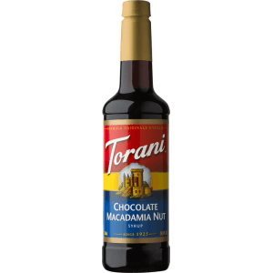Torani Chocolate Macadamia Nut Flavoring Syrup 750mL Plastic Bottle