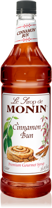 Monin Cinnamon Bun Flavoring Syrup 1L Plastic Bottle