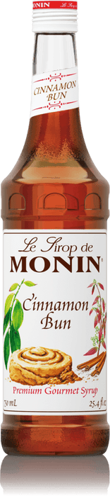 Monin Cinnamon Bun Flavoring Syrup 750mL Glass Bottle