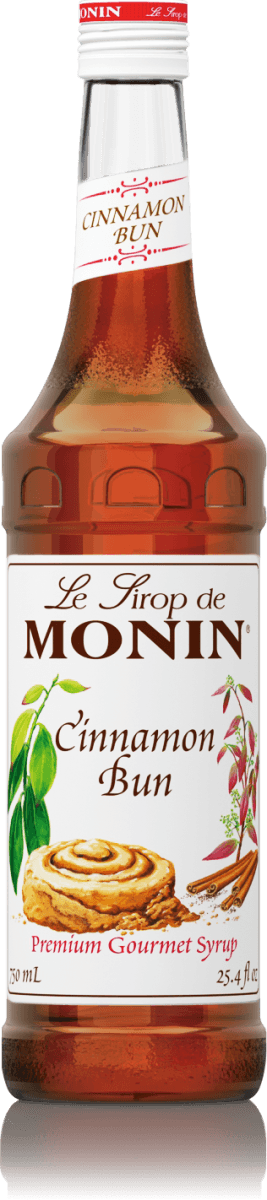Monin Cinnamon Bun Flavoring Syrup 750mL Glass Bottle