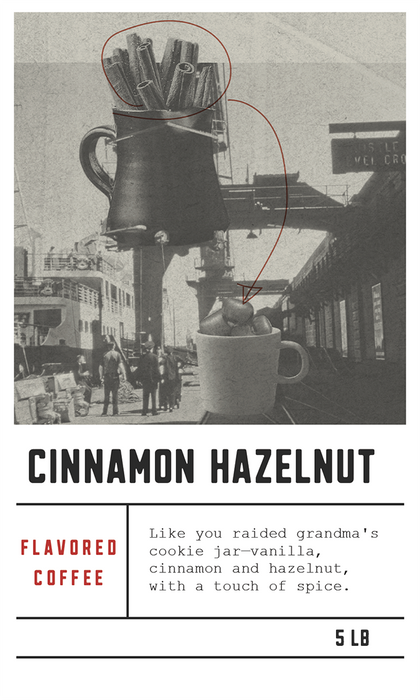Dilworth Coffee Cinnamon Hazelnut Flavored Coffee 5lb Bulk Bag