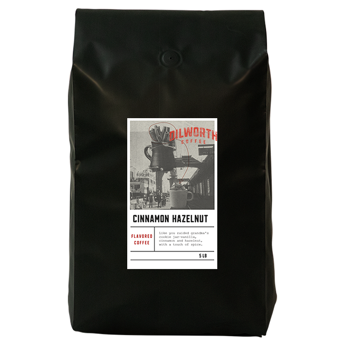 Dilworth Coffee Cinnamon Hazelnut Flavored Coffee 5lb Bulk Bag