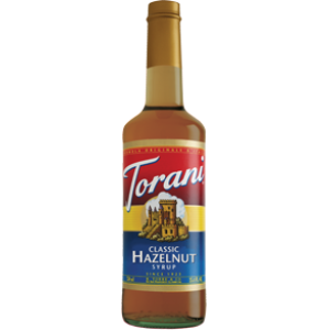 Torani Classic Hazelnut Flavoring Syrup 750mL Glass Bottle
