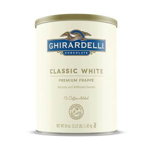 Ghirardelli Chocolate Classic White Frappe Mix 3.12lb Can