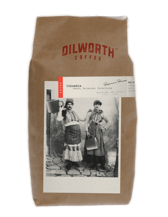 Dilworth Coffee Colombia EA Decaf 12oz Bag