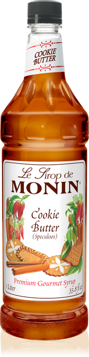 Monin Cookie Butter (Speculoos) Flavoring Syrup 1L Plastic Bottle